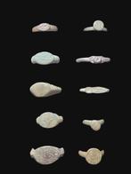 Middeleeuws Brons, Lot of 10 Ring, Antiek en Kunst