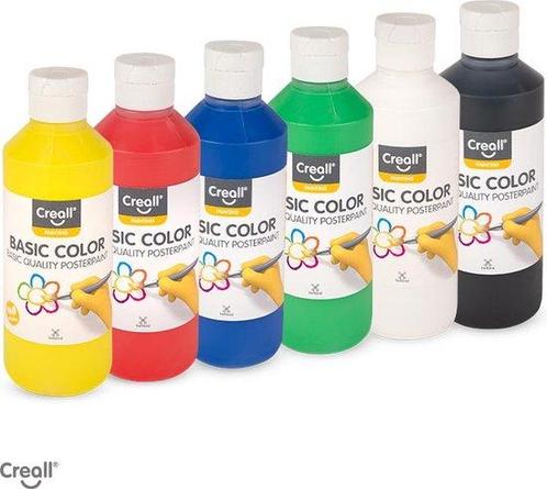 Creall Basiccolor plakkaatverf assortiment (6 x 250 ml), Kinderen en Baby's, Speelgoed | Overig, Verzenden