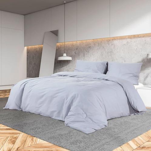 vidaXL Dekbedovertrekset 155x220 cm katoen grijs, Huis en Inrichting, Slaapkamer | Beddengoed, Grijs, Nieuw, Verzenden