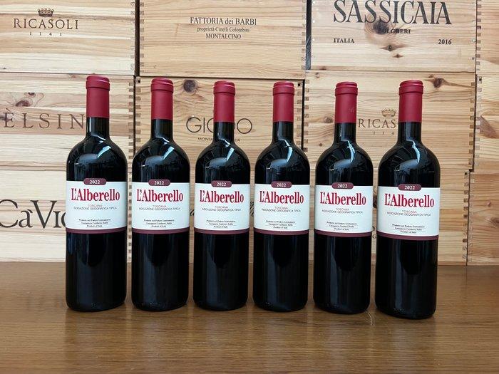 2022 Grattamacco LAlberello - Bolgheri Superiore - 6, Verzamelen, Wijnen