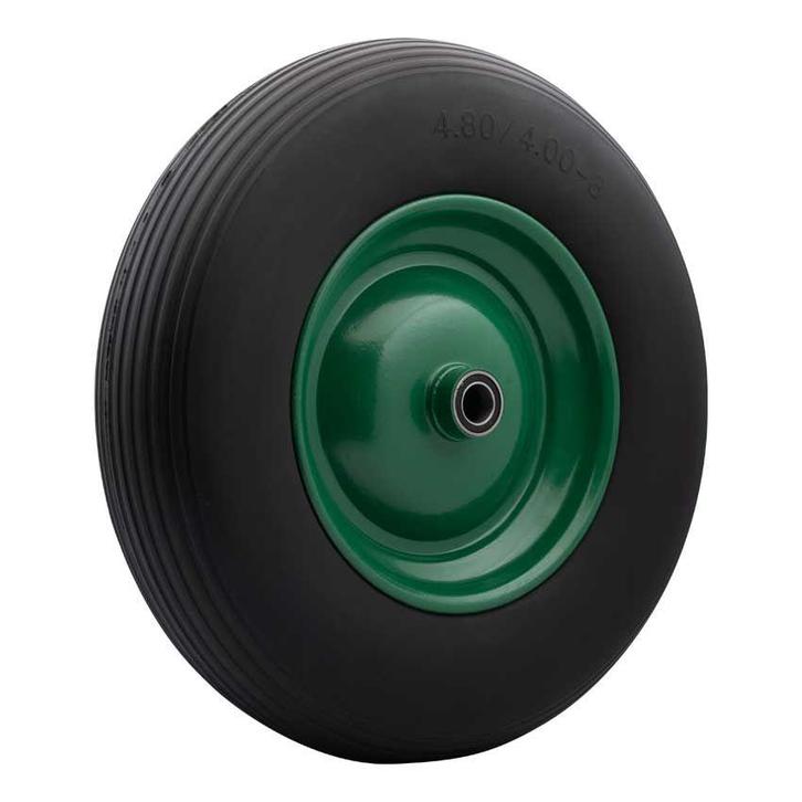 Kruiwagenwiel 4.00x8 PU anti-lek metalen velg, Auto diversen, Aanhangwagen-onderdelen, Nieuw, Verzenden