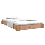 vidaXL Bedframe massief eikenhout 90x200 cm, 90 cm, Eenpersoons, Bruin, Verzenden