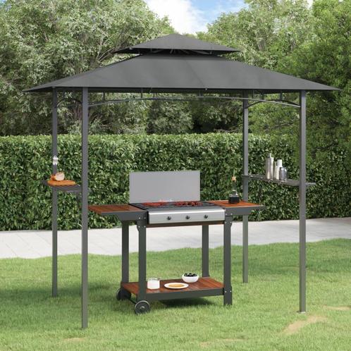 vidaXL Barbecue-overkapping 240x150x243 cm staal, Tuin en Terras, Partytenten, Nieuw, Verzenden