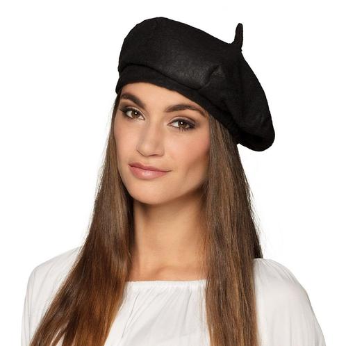 Franse zwarte baret - Baretten, Hobby en Vrije tijd, Feestartikelen, Verzenden
