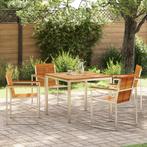 vidaXL 5-delige Tuinset massief acaciahout, Tuin en Terras, Verzenden, Nieuw