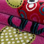 Rond Kindervloerkleed | Kids | Uilen | Lila | 120x120 cm, Verzenden, Nieuw