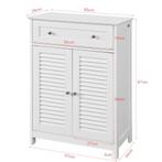 Tweedekans | SoBuy Badkamerkast - Lade en 2 Deuren - MDF -, Huis en Inrichting, Woonaccessoires | Spiegels, Ophalen of Verzenden