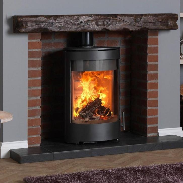 Houtkachel C&J (rond) Purevision-Basis - 3.2-6.8kW, Huis en Inrichting, Kachels, Nieuw, Verzenden