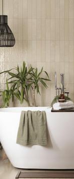 Wandtegel Ragno Lume Silt Handvorm Beige Glans 6,5x23, Nieuw, 20 tot 40 cm, 10 m² of meer, Wandtegels