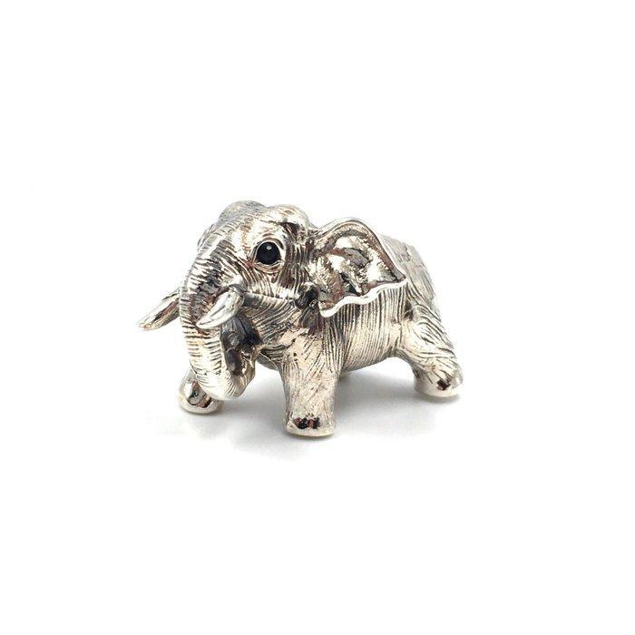 Miniatuur figuur - Elefant - .925 zilver, Antiek en Kunst, Antiek | Goud en Zilver