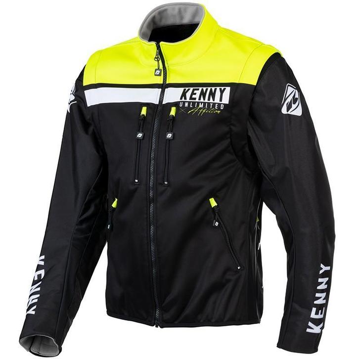 Enduro Jas Kenny Softshell Fluo Geel | MAAT X-LARGE, Motoren, Kleding | Motorkleding, Nieuw met kaartje, Jas | textiel, Verzenden