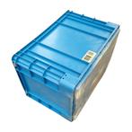 Stapelbak 600x400x400 blauw, gesloten bodem/wanden, gebruikt, Doe-het-zelf en Verbouw, Gebruikt, 40 tot 60 cm, 50 tot 75 cm, Bak of Kist