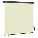 vidaXL Rolgordijn voor buiten 170x250 cm crème, Verzenden, Nieuw, Crème