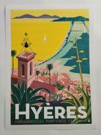 Monsieur Z - Travel Poster Hyères French Riviera - Jaren, Antiek en Kunst