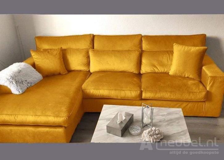 Oudenbosch Longchair - loungebanken - Geel, Huis en Inrichting, Banken | Sofa's en Chaises Longues, Nieuw, Stof