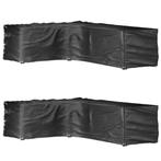 vidaXL Tuinmeubelhoezen L-vormig 2 st 16 oogjes 210x260x80, Tuin en Terras, Tuinmeubel-accessoires, Verzenden, Nieuw
