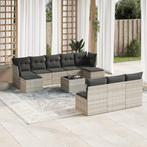 vidaXL 11-delige Loungeset met kussens poly rattan, Tuin en Terras, Verzenden, Nieuw, Rotan, Loungeset