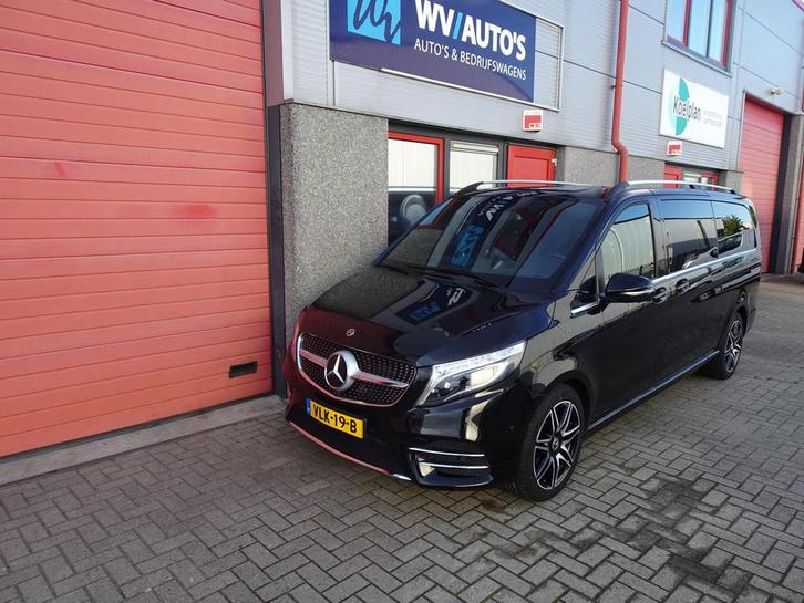 Mercedes-Benz V-Klasse 300d Extra Lang Avantgarde Edition vo, Auto's, Bestelauto's, Dealer onderhouden, Lease, Zwart, Automaat