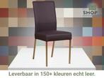 Leren eetkamerstoel Real - Toledo Merlin (donkerpaars) -, Huis en Inrichting, Stoelen, Overige kleuren, Nieuw, Ophalen of Verzenden