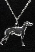 Zilveren Whippet ketting hanger - groot, Verzenden, Nieuw