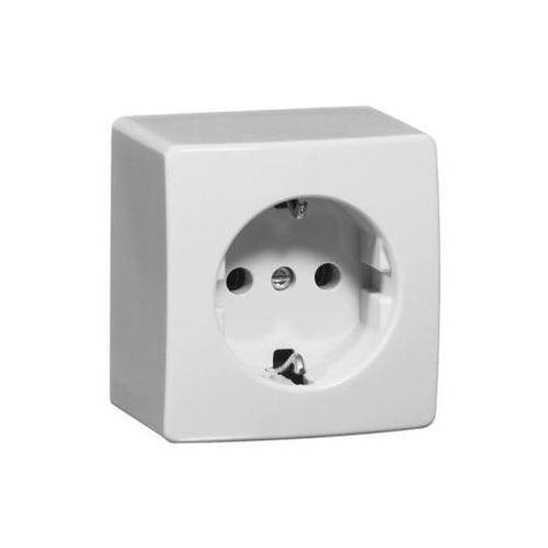 PEHA opbouw wandcontactdoos met randaarde Crème-wit 6600V, Doe-het-zelf en Verbouw, Elektra en Kabels, Nieuw, Ophalen of Verzenden
