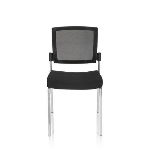 Vergaderstoel | Stof/Netstof | Zwart | Ergonomisch, Huis en Inrichting, Bureaus, Nieuw, Verzenden