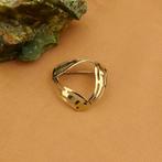8 Krt. Vintage abstracte broche (vintage broche), Sieraden, Tassen en Uiterlijk, Antieke sieraden, Ophalen of Verzenden, Goud