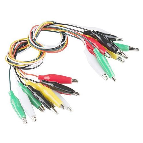 Alligator-meetsnoeren - veelkleurig (10-pack), Hobby en Vrije tijd, Elektronica-componenten, Verzenden