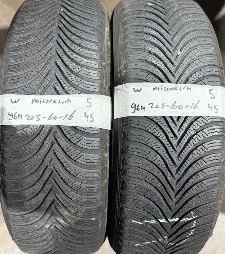 2x205-60-16 Michelin Winter 2x5m €45 Per Band 205 60 16, Auto-onderdelen, Banden en Velgen, 16 inch, Winterbanden, 205 mm, Personenwagen