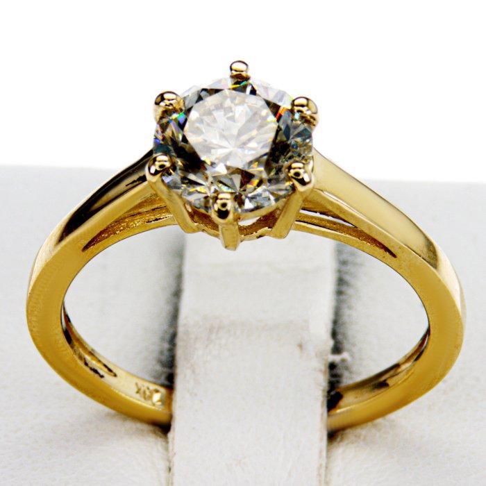 Zonder Minimumprijs - Verlovingsring - 14 karaat Geel goud -, Sieraden, Tassen en Uiterlijk, Antieke sieraden