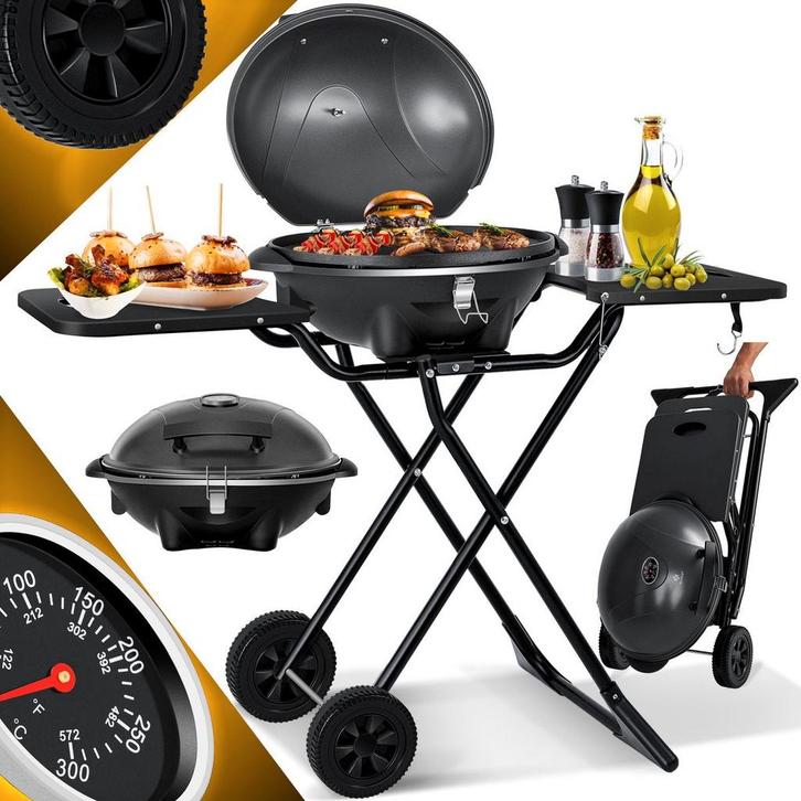 KESSER® Elektrische Barbecue - 2in1 Tafelgrill - 2400W - Zwa, Tuin en Terras, Tuinmeubel-accessoires, Nieuw, Verzenden