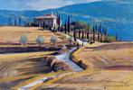 Walter Marchese (1958) - Toscana paesaggio estivo, Antiek en Kunst