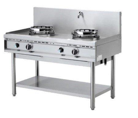 Woktafel met watergordijn | aardgas | 2 branders, Zakelijke goederen, Horeca | Keukenapparatuur, Nieuw in verpakking, Verzenden