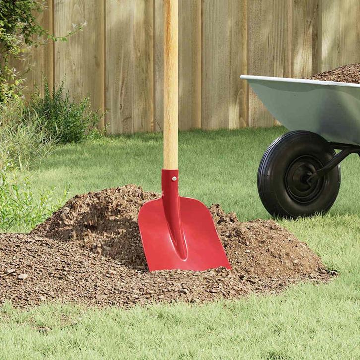 vidaXL Schep Hoofd Rood 32 x 24,5 cm Gepoedercoat staal, Tuin en Terras, Hand-tuingereedschap, Nieuw, Verzenden