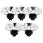 Set van 5 GU10 3-staps dimbaar in Kelvin LED lampen AR111, Nieuw