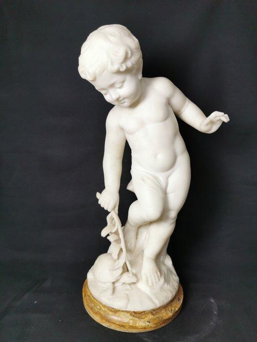 sculptuur, Scuola francese, XIX secolo - Bambino con, Antiek en Kunst, Antiek | Keramiek en Aardewerk