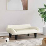 vidaXL Hondenmand 70x40x24 cm fluweel crèmekleurig, Verzenden, Nieuw