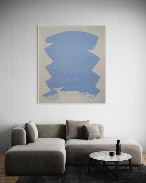 Eren - Soft Blue Waves - XXL, Antiek en Kunst, Kunst | Schilderijen | Modern