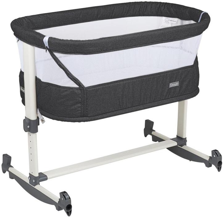 Babygo Vivaldi Dark Grey Wieg Aan Bed 4653, Kinderen en Baby's, Babywiegjes en Ledikanten, Nieuw, Verzenden