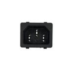 ProRide C14 IEC-Connector Chassisdeel - Mannelijk - 10A 250V, Doe-het-zelf en Verbouw, Verzenden, Nieuw