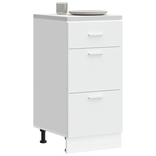 vidaXL Onderkast Lyon 40x46x81,5 cm bewerkt hout wit, Huis en Inrichting, Keuken | Keukenelementen, Wit, Nieuw, Verzenden