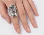 Zilveren grote design vlecht ring, Sieraden, Tassen en Uiterlijk, Ringen, Verzenden, Nieuw, Zilver
