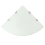 vidaXL Hoekschappen 2 st met chromen dragers 45x45 cm glas, Verzenden, Nieuw