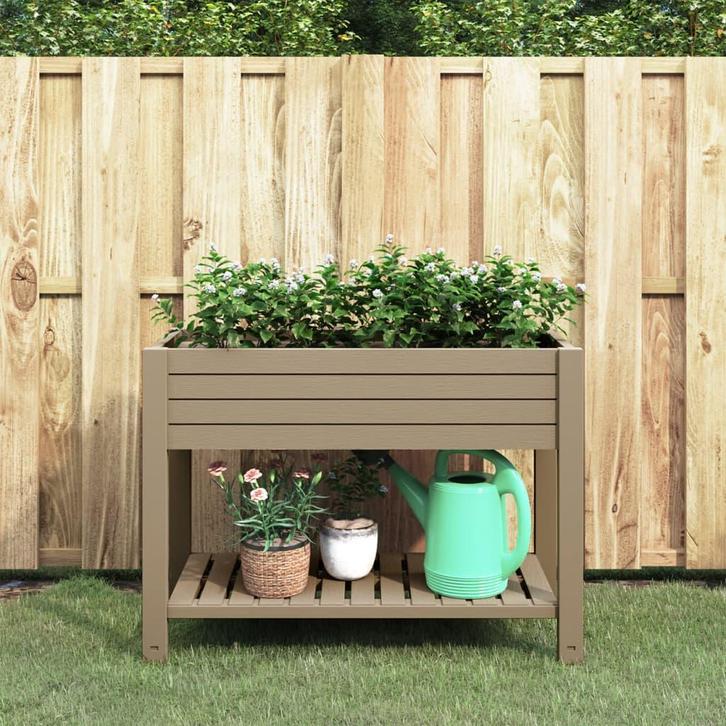 vidaXL Plantenbak verhoogd 110x45x79 cm polypropeen, Tuin en Terras, Bloembakken en Plantenbakken, 100 cm of meer, Nieuw, Kunststof