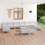 vidaXL 13-delige Loungeset massief grenenhout wit, Tuin en Terras, Tuinsets en Loungesets, Verzenden, Nieuw, Loungeset