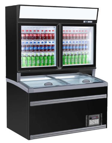 Wand Vrieskast | 230 V | 269 Kg | Zwart | 2 Glazen deuren, Zakelijke goederen, Horeca | Keukenapparatuur, Verzenden