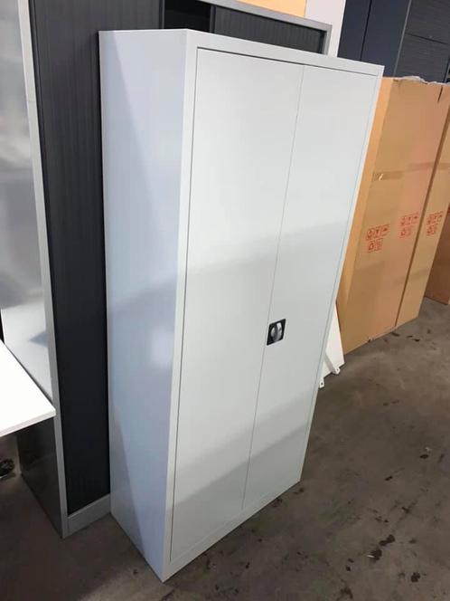 Klapdeurkast - Opbergkast - 200 x 100 x 40 cm - Wit, Huis en Inrichting, Kasten | Roldeurkasten en Archiefkasten, Met slot, 25 tot 50 cm