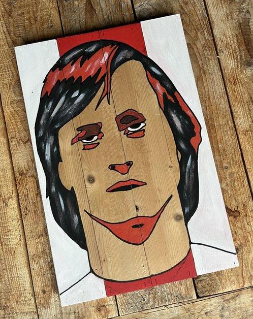 hou2use - duurzame kunst op afvalhout - Johan Cruijff - AFC, Verzamelen, Overige Verzamelen