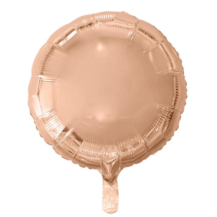 Helium Ballon Rond Rose Goud 46cm leeg, Hobby en Vrije tijd, Feestartikelen, Nieuw, Verzenden