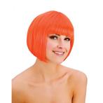 Pruik bobline oranje, Verzenden, Nieuw, Feestartikel